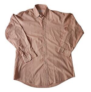 BROOKS BROTHERS Copper Orange Check Button Down Cotton Shirt | SZ 15 1/2